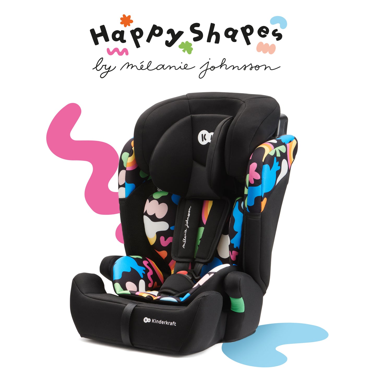 Kinderkraft столче за кола COMFORT UP i-Size HAPPY SHAPES