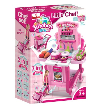 Детска кухня Buba Kitchen little Chef 008-927, Розова